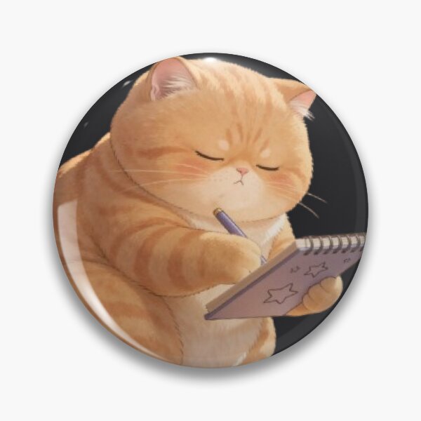 Item preview, Dreamy Cat With Notebook Mascot   designed and sold by Moody Vibes Studio.