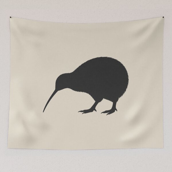 Item preview, Minimalist Dark Kiwi Bird Silhouette designed and sold by Ombrya.