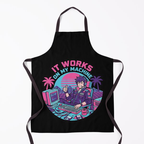 Item preview, It Works On My Machine - Retro Vaporwave Coder - 80s Anime Tech Art designed and sold by Osmose-Studio.