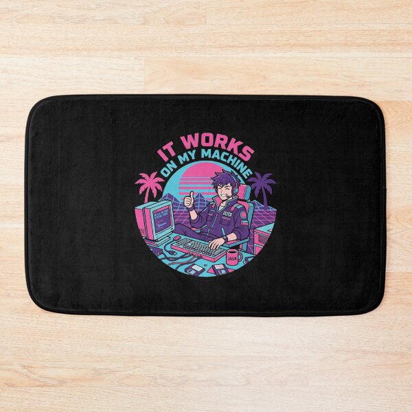 Item preview, It Works On My Machine - Retro Vaporwave Coder - 80s Anime Tech Art designed and sold by Osmose-Studio.