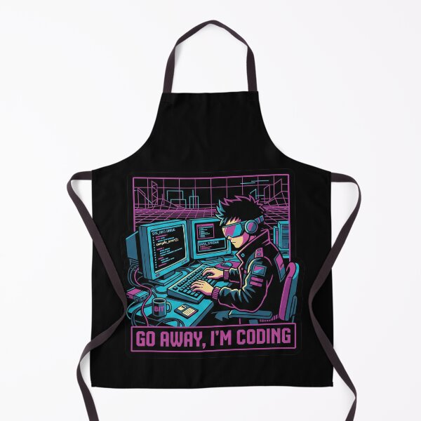 Item preview, Go Away I'm Coding - Outrun Tech Developer - Retro 80s Aesthetic designed and sold by Osmose-Studio.