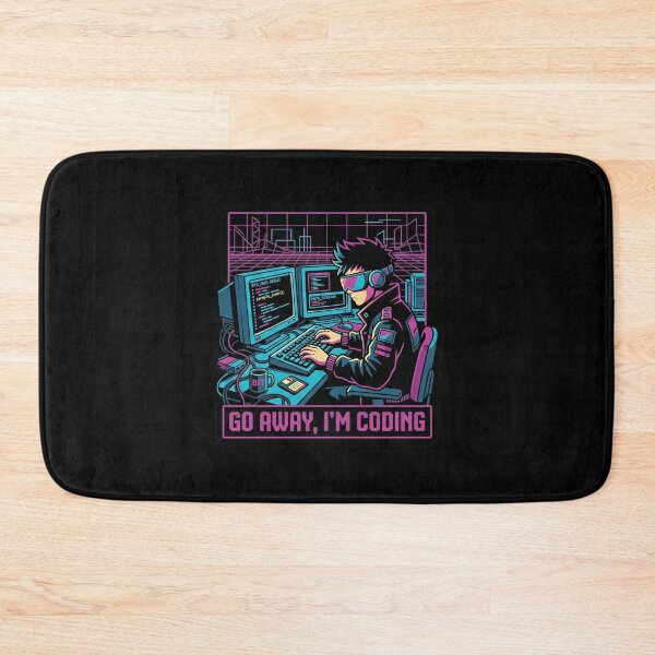 Item preview, Go Away I'm Coding - Outrun Tech Developer - Retro 80s Aesthetic designed and sold by Osmose-Studio.