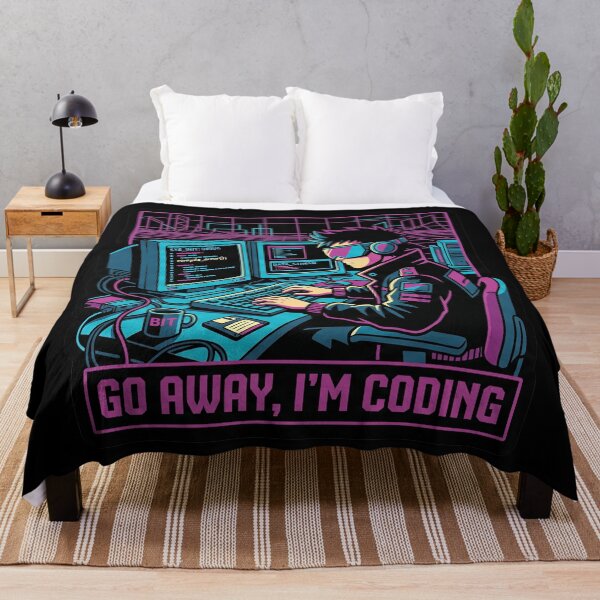 Item preview, Go Away I'm Coding - Outrun Tech Developer - Retro 80s Aesthetic designed and sold by Osmose-Studio.