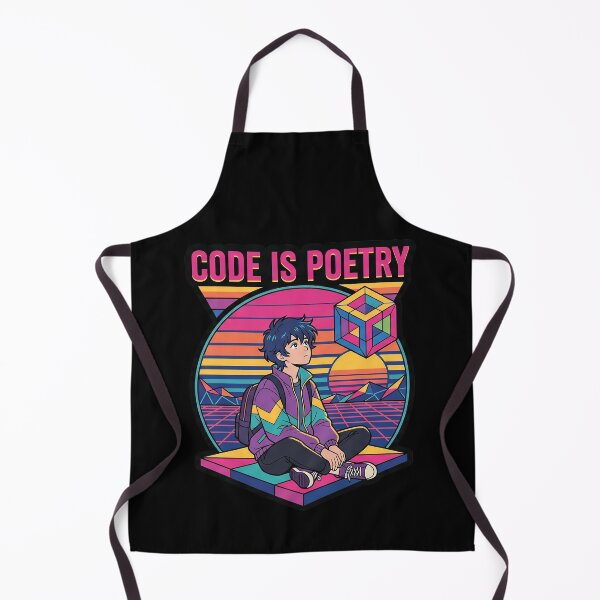 Item preview, Code Is Poetry - Vaporwave Art - Original Retro Anime Programmer designed and sold by Osmose-Studio ⭐⭐⭐⭐⭐.