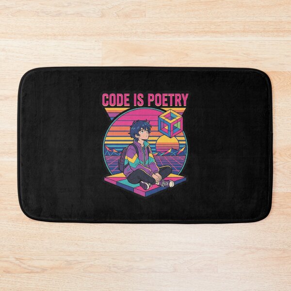 Item preview, Code Is Poetry - Vaporwave Art - Original Retro Anime Programmer designed and sold by Osmose-Studio.