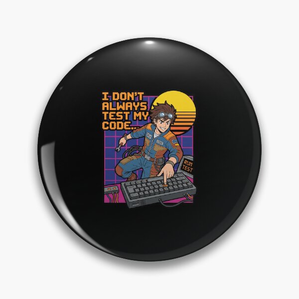 Item preview, I Dont Always Test My Code - 80s Retro Developer - Vaporwave Humor designed and sold by Osmose-Studio.