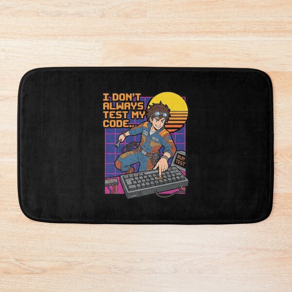 Item preview, I Dont Always Test My Code - 80s Retro Developer - Vaporwave Humor designed and sold by Osmose-Studio.
