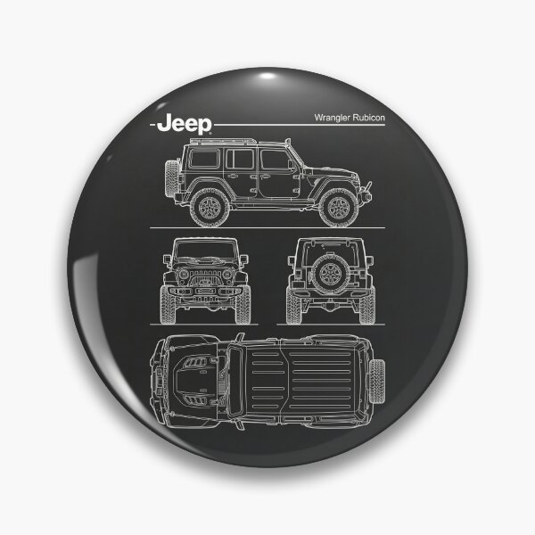 Item preview, Jeep Wrangler Rubicon Blueprint Extreme Off-Road 4x4 Outline designed and sold by Motorline44.
