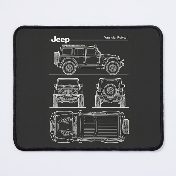 Item preview, Jeep Wrangler Rubicon Blueprint Extreme Off-Road 4x4 Outline designed and sold by Motorline44.