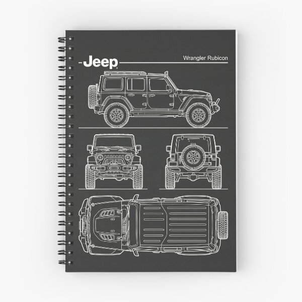 Item preview, Jeep Wrangler Rubicon Blueprint Extreme Off-Road 4x4 Outline designed and sold by Motorline44.
