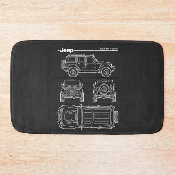 Item preview, Jeep Wrangler Rubicon Blueprint Extreme Off-Road 4x4 Outline designed and sold by Motorline44.