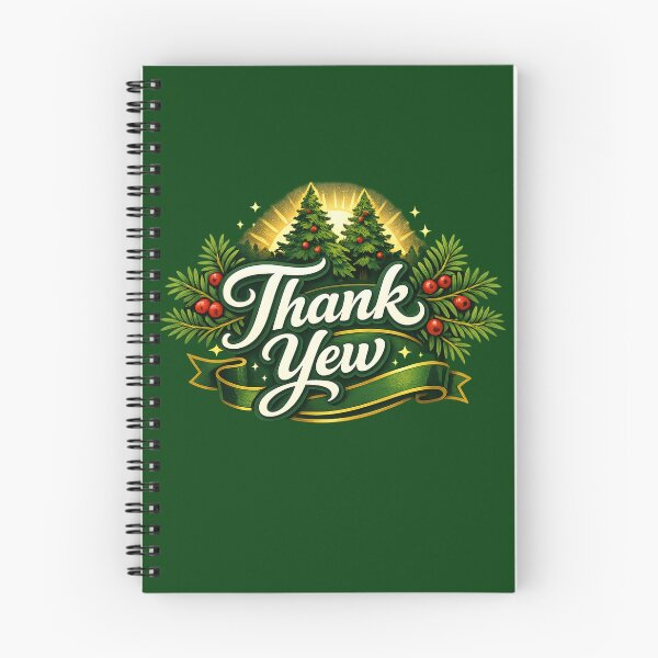 Item preview, Elegant Holiday Thank You Banner Graphic - Golden Christmas Pine & Berries designed and sold by Log77.