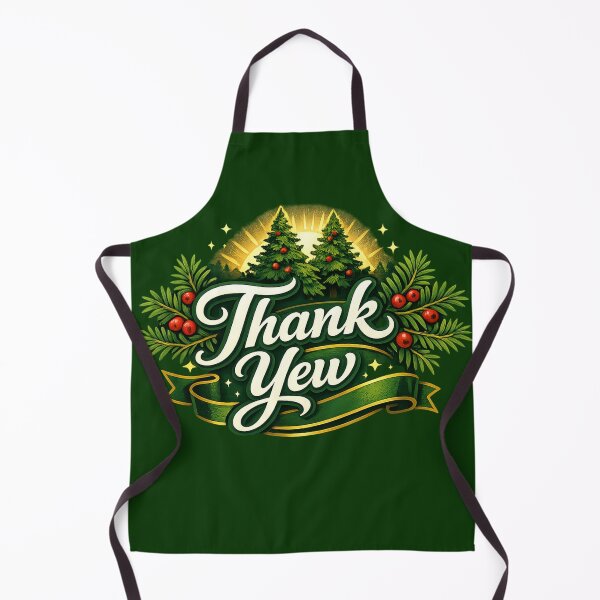 Item preview, Elegant Holiday Thank You Banner Graphic - Golden Christmas Pine & Berries designed and sold by Log77.