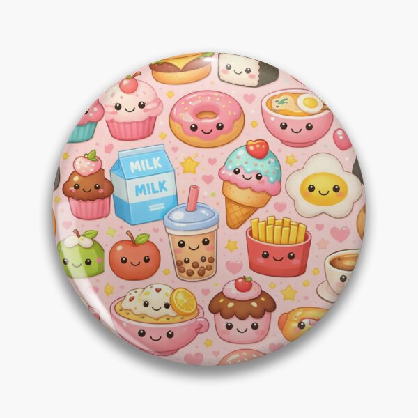 Item preview, Kawaii Food Pattern | Cute Pastel Snacks & Drinks Illustration Aesthetic designed and sold by Aramdesing.