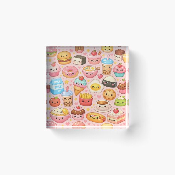 Item preview, Kawaii Food Pattern | Cute Pastel Snacks & Drinks Illustration Aesthetic designed and sold by Aramdesing.