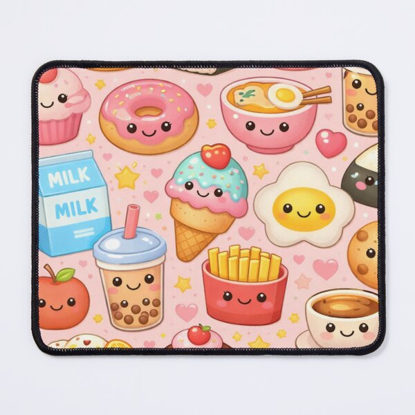 Item preview, Kawaii Food Pattern | Cute Pastel Snacks & Drinks Illustration Aesthetic designed and sold by Aramdesing.