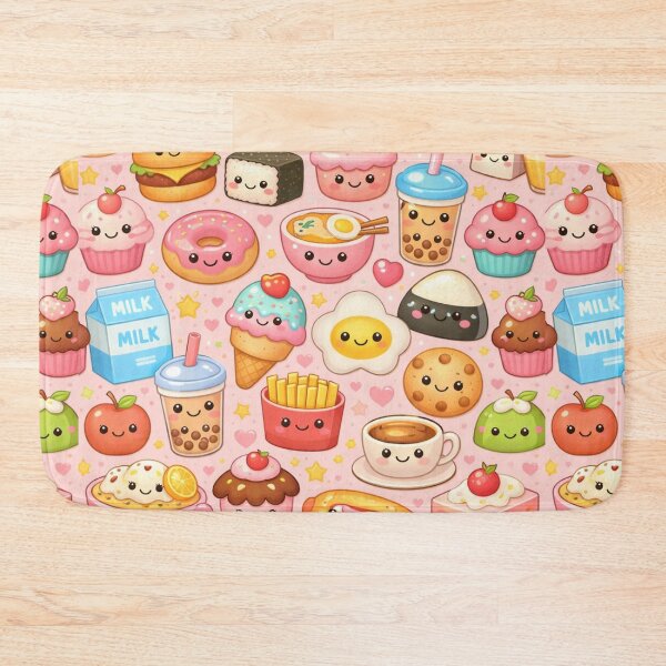 Item preview, Kawaii Food Pattern | Cute Pastel Snacks & Drinks Illustration Aesthetic designed and sold by Aramdesing.