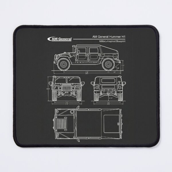 Item preview, AM General Hummer H1 Blueprint Military Tactical 4x4 Truck Outline designed and sold by Motorline44.