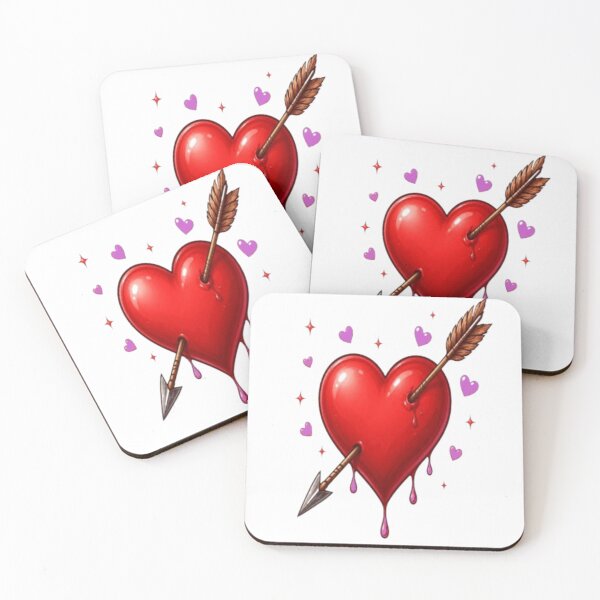 Item preview, Heart pierced by an arrow – love design designed and sold by Salma.Store.
