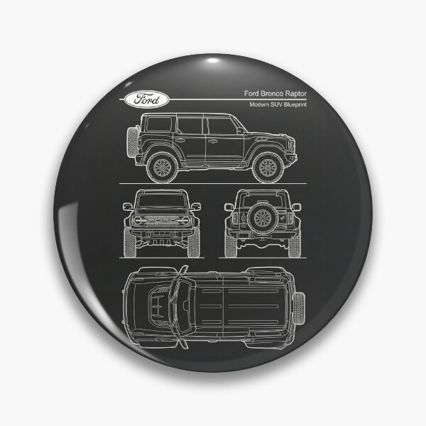 Item preview, Ford Bronco Raptor Blueprint Modern Off-Road 4x4 SUV Outline designed and sold by Motorline44.