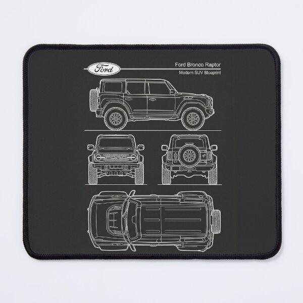 Item preview, Ford Bronco Raptor Blueprint Modern Off-Road 4x4 SUV Outline designed and sold by Motorline44.