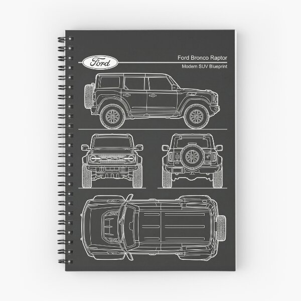 Item preview, Ford Bronco Raptor Blueprint Modern Off-Road 4x4 SUV Outline designed and sold by Motorline44.