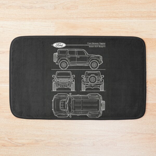 Item preview, Ford Bronco Raptor Blueprint Modern Off-Road 4x4 SUV Outline designed and sold by Motorline44.