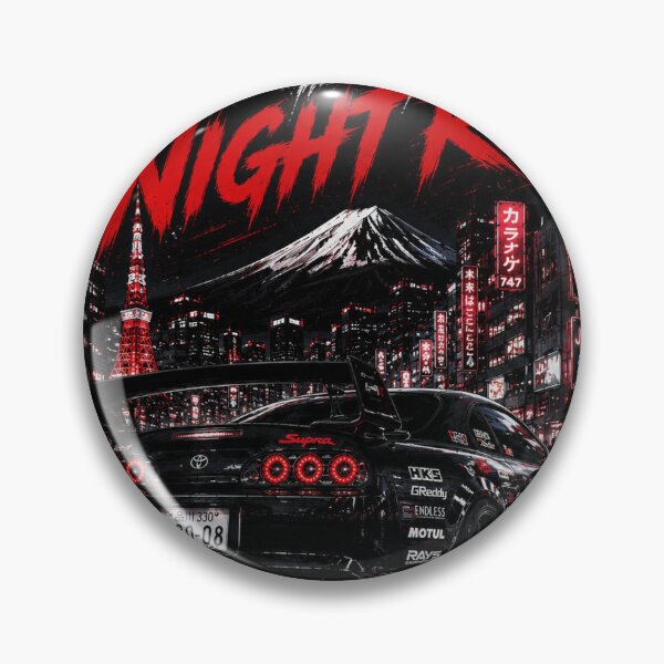 Item preview, Tokyo Night Run Supra T-Shirt | JDM Street Racing Cyberpunk Design designed and sold by No Limits Garage.