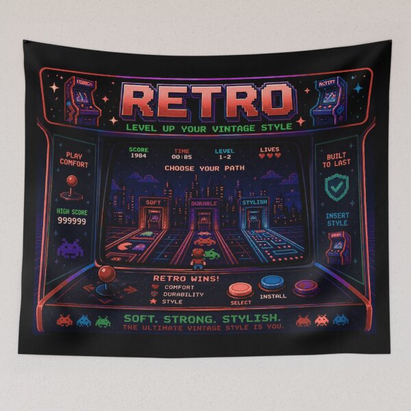 Item preview, Retro Arcade Carpet Theme Red Design designed and sold by joelsnug.