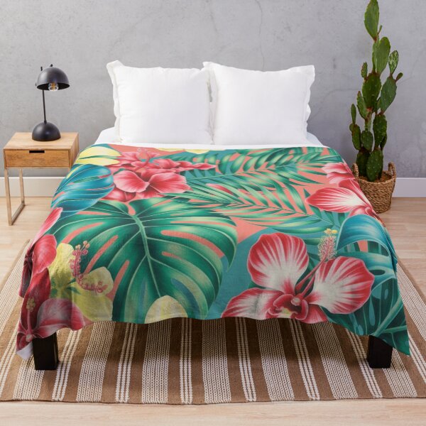Item preview, Lush Tropical Orchids and Palm Leaves - Paradise Garden designed and sold by Ed & Harmony.