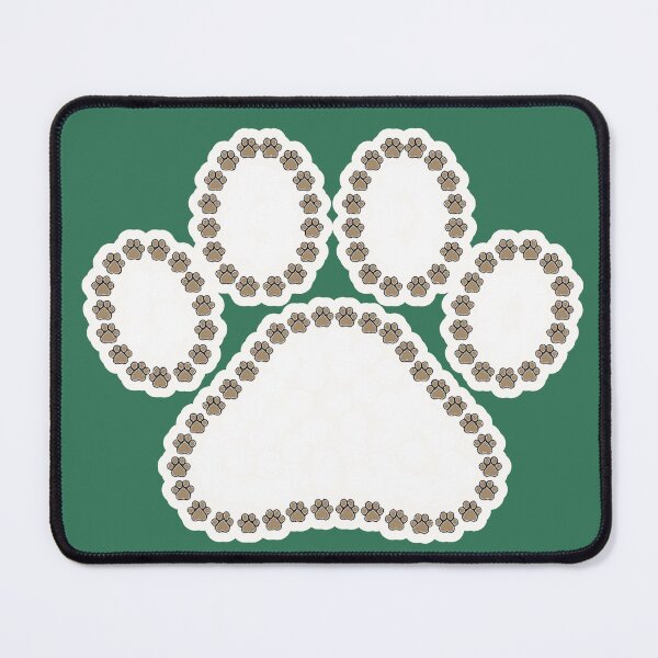 Item preview, V3 Boho Cat - Dog Paw Mosaic Made of Tiny Paws Beige designed and sold by CraftMuse19.