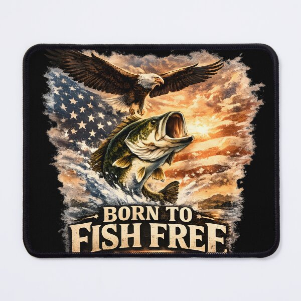 Item preview, Born to Fish Free designed and sold by Chic_Clip_Craft.