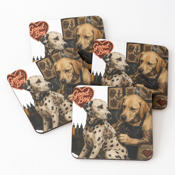 Item preview, Tattoo Dog Art Loyal Good Boy Vintage Pet Design designed and sold by Designs That Speak ✨.