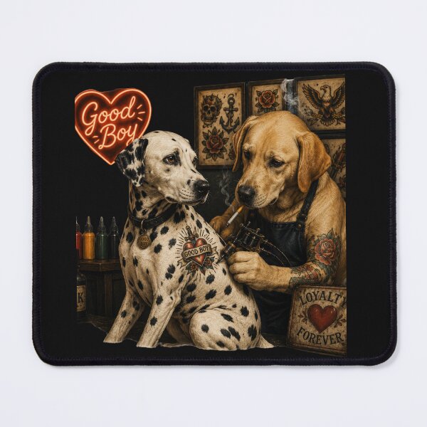 Item preview, Tattoo Dog Art Loyal Good Boy Vintage Pet Design designed and sold by Designs That Speak ✨.