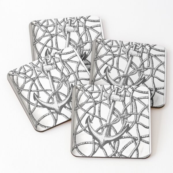 Item preview, Tangle Anchor Line drawing designed and sold by FloatingInk.