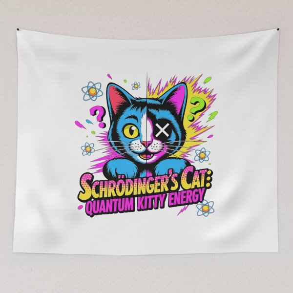 Item preview, Schrodinger's Cat: Quantum Kitty Energy Vibrant Pop Design designed and sold by Peter Stawicki.