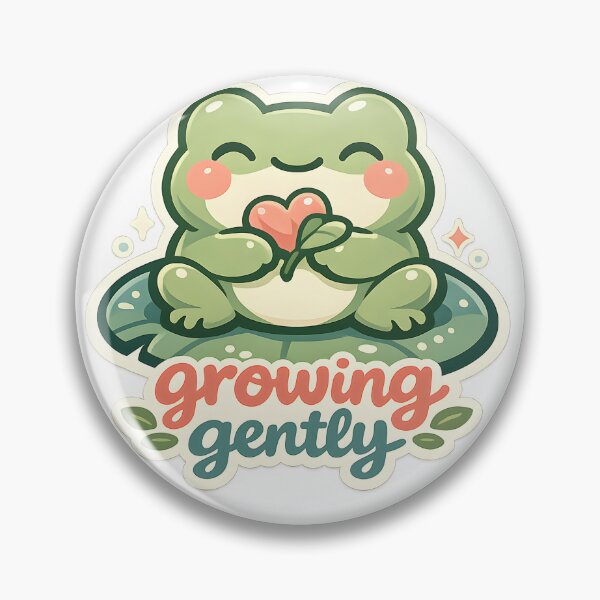 Item preview, Growing Gently Cute Frog Self Care Design designed and sold by Naviora.