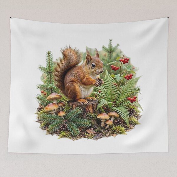 Item preview, Red squirrel in the forest designed and sold by CHRIST5000.