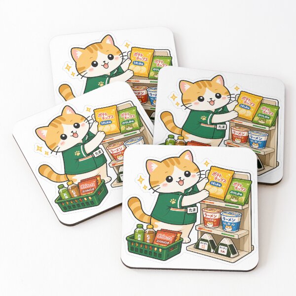 Item preview, Japanese Konbini Cat – Cute Cashier Neko designed and sold by kawaii animal store (in Japan).