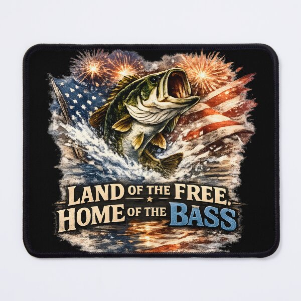 Item preview, Land of the Free Home of the Bass designed and sold by Chic_Clip_Craft.