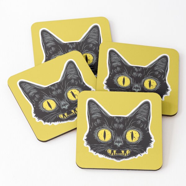 Item preview, yellow eyed black cat designed and sold by HauntedEmporium.