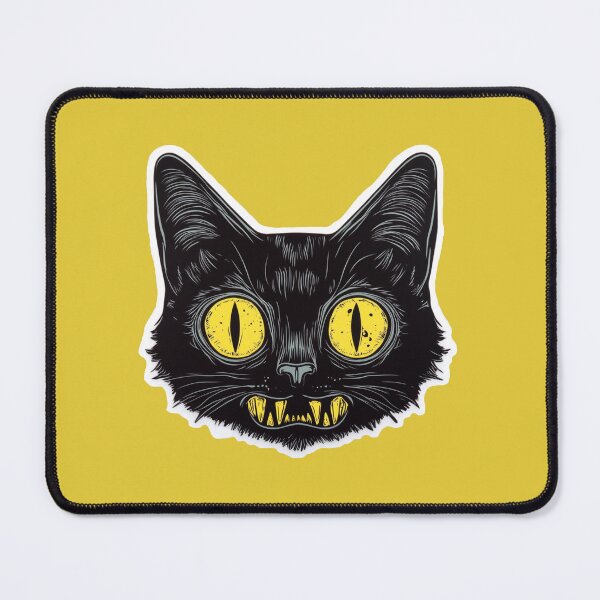 Item preview, yellow eyed black cat designed and sold by HauntedEmporium.