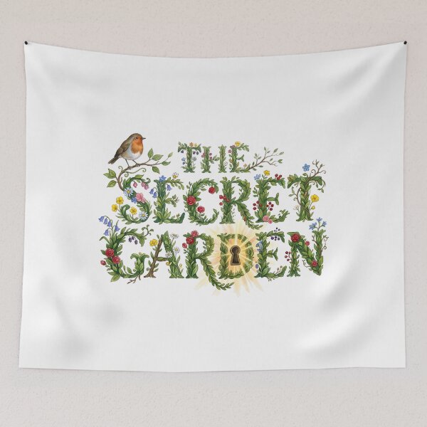 Item preview, The Secret Garden Floral Lettering Book Art designed and sold by Fenay Designs.