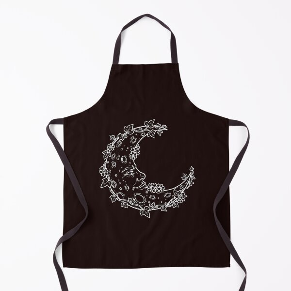 Item preview, Mystical Crescent Moon Face Floral Celestial Gothic Design designed and sold by ArtPer-design.