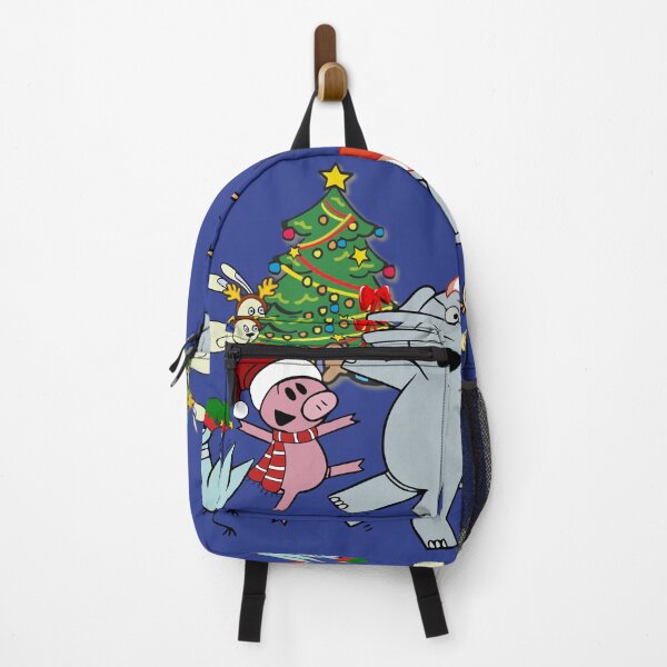 Item preview, Christmas Elephant and Piggie Holiday Fun, Kids Fun Cartoon Design, friend Elephant designed and sold by VectorJoy.