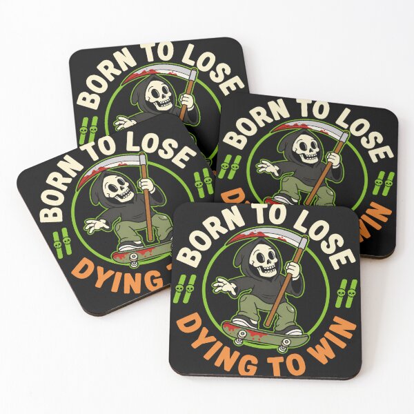 Item preview, Born To Lose Dying To Win Retro Skate Grim Reaper designed and sold by Muffin & Co..