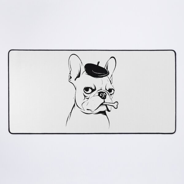Item preview, French Bulldog Beret Bone Minimalist Art designed and sold by PixelQ.