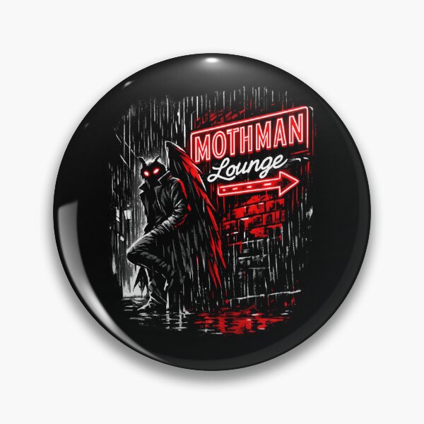 Item preview, Neon Cryptid Nightscape lounge – Retro Mothman Horror Noir designed and sold by SidTastic .