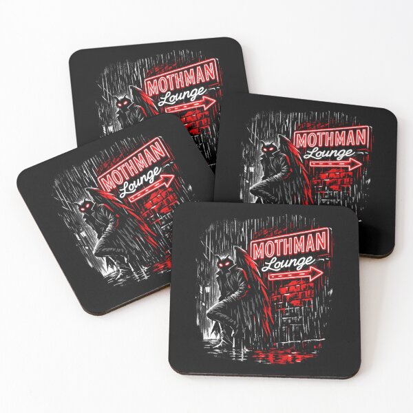 Item preview, Neon Cryptid Nightscape lounge – Retro Mothman Horror Noir designed and sold by SidTastic .