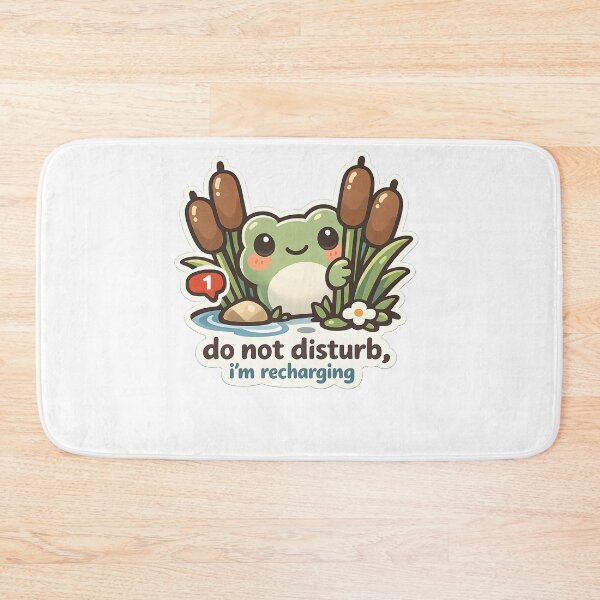 Item preview, Do Not Disturb I'm Recharging Cute Frog Design designed and sold by Naviora.